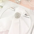 thumbnail image 6 of BalsaCircle 4 Flower Silver Metal Dinner Napkin Rings Rhinestones Wedding Party Events Reception Decorations, 6 of 8