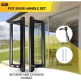 thumbnail image 4 of Original PGT Sliding Door Handle Set | 3-7/8 Hole Spacing | Fix and Glass Door Handles. Easy Installation, Durable Quality (Black), 4 of 8