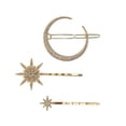 thumbnail image 1 of Juego de pinzas para el cabello de cristal con hexagrama de estrella y luna, accesorios decorativos para el cabello para mujer, 1 of 5