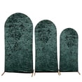 thumbnail image 2 of BalsaCircle 3 Hunter Green Crushed Velvet Round Top Wedding Arch Backdrop Stand Covers Party Events Decorations Supplies, 2 of 5