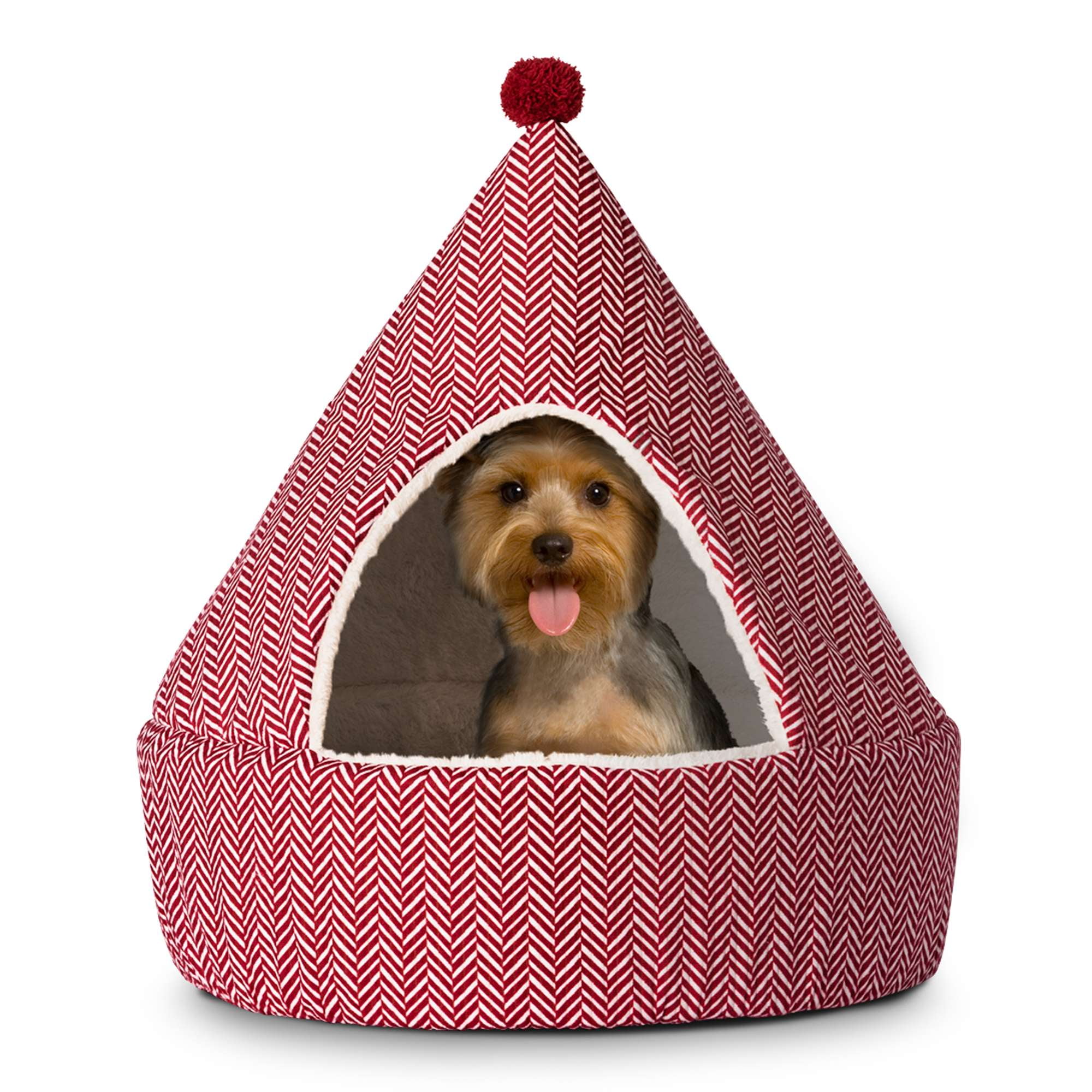 Vibrant Life Hideaway Herringbone Small Cat-Dog Bed