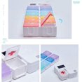 thumbnail image 4 of 1 Plastic Pill Box, Portable Pill Box, Split Pill Box, Pill Box, 6 Day 14 Pill Box, Split Pill Box (Color : Rainbow), 4 of 5