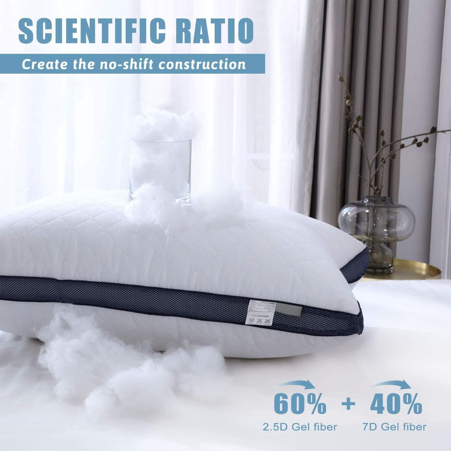 Pillows For Sleeping(2-pack)  Luxury Hotel Standard Size Set Of 2 Bed Side And Back Sleeper (standard)