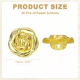 thumbnail image 2 of Uxcell 30Pcs Rose Flower Buttons, 13mm Acrylic Cute Buttons for Clothes, Yellow/Gold, 2 of 6