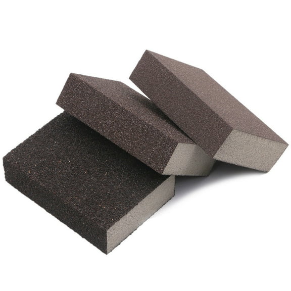 3 Pack Sanding Sponges Sanding Blocks of Fine Grit, for Wood Furniture Finishing Drywall, Painting, Automotive Polishing, and Pot Pan Metal