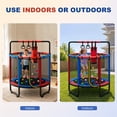 thumbnail image 4 of 55” Kids Trampoline with Enclosure, SEGMART Indoor Trampoline, Small Trampolines for Kids, Mini Trampoline with Sandbag, Rings, Ocean Balls, Birthday Gifts for Boys, Girls, 4 of 11