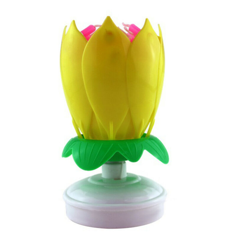 Magic Flower Birthday Blossom Lotus Musical Candle Romantic Party