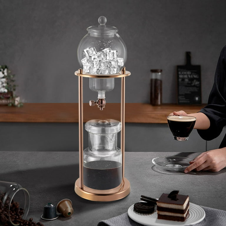 Portable Ice Drip Coffee Pot, Cold Brew Coffee Maker, Adjustable Flow,  Espresso Coffeeware