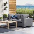 thumbnail image 1 of Modway Commix Sunbrella Outdoor Patio Furniture Loveseat, Gray, 1 of 10