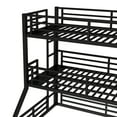 thumbnail image 6 of Generic Triple Bunk Bed - Twin over Twin over Full XL Metal Bed Frame with Guardrails, Heavy Duty & Quiet, Black, 6 of 9