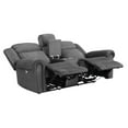 thumbnail image 5 of Lexicon Brennen Microfiber Power Double Reclining Loveseat in Charcoal, 5 of 9
