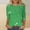 Green plus size sequin tops a1, variant on Women Plus Size Fall Winter Round Neck 3/4 Sleeve Sequins Printed Casual Pullover Tops Dressy Trendy Blouses for Holiday Party, Green 3XL