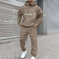 thumbnail image 2 of CONZONE Mens 2 Piece Sweatsuits Casual Men's Jogging Tracksuit Set Letter Graphic Pullover Hoodie Pants Sweat Suit for Men Cozy Fall Winter Athletic Track Suit Outfits, 2 of 4
