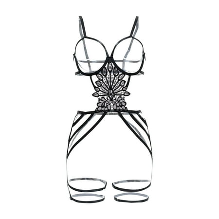 

Women Exotic Lingerie Steel Ring Gathers Hollow Embroidered Suspenders Cute Summer Weekend Daily Sexy Festival Club Vacation Sleepwear Underwear Nightwear Gifts To Lovers