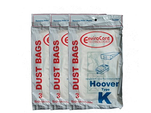 15 Pack Hoover Type K Vacuum Bags - Fits Canister, Encore, Supremacy, Older Runabout Models (Replaces 4010028K)