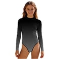 thumbnail image 1 of Swimsuit for Girls, Long Sleeve One Piece Rashguard, Solid Color Beach Vacation Swimsuit for Kids 2-13 Years, 1 of 7