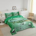 thumbnail image 3 of Crocodile Comforter Set Green Sequin Fluid Art King Bedding Set,Crystal Diamond Down Comforter Nautical Sea Animal Duvet Set,Coastal Creature Ocean Decor, 3 of 7