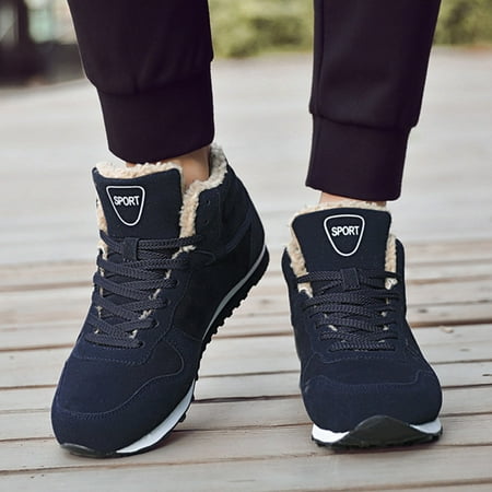 

Snow Boots Women s New Winter Lace Up Fleece Warm And Comfortable Mid Tube Snow Boots Cotton Shoes
