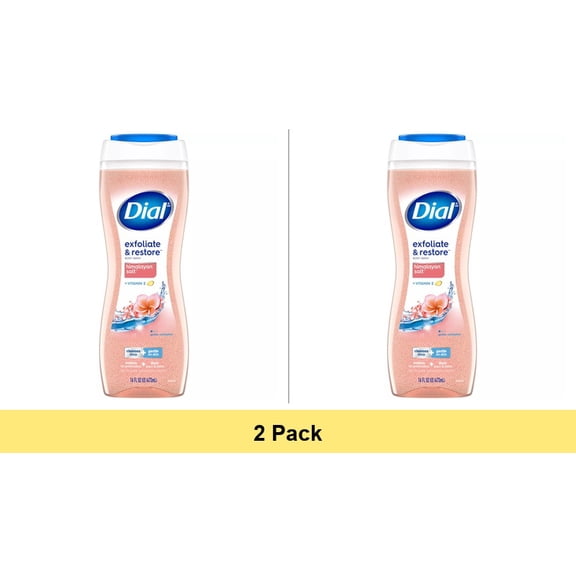 Dial Body Wash, Exfoliate & Restore Himalayan Salt, 16 fl oz - 2 Pack