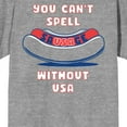 thumbnail image 2 of Americana You Can't Spell Sausage Without USA Men's Gray Heather T-Shirt-3XL, 2 of 4