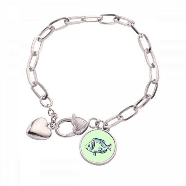 Ordinaire Trivialité Poisson Salé Coeur Chaîne Bracelet Bijoux Charme Mode