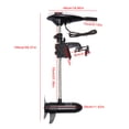 thumbnail image 2 of 45lb Thrust Electric Trolling Motor Transom Mounted Saltwater Trolling Motor for kayak Inflatable Boat,30" Shaft, 2 of 8