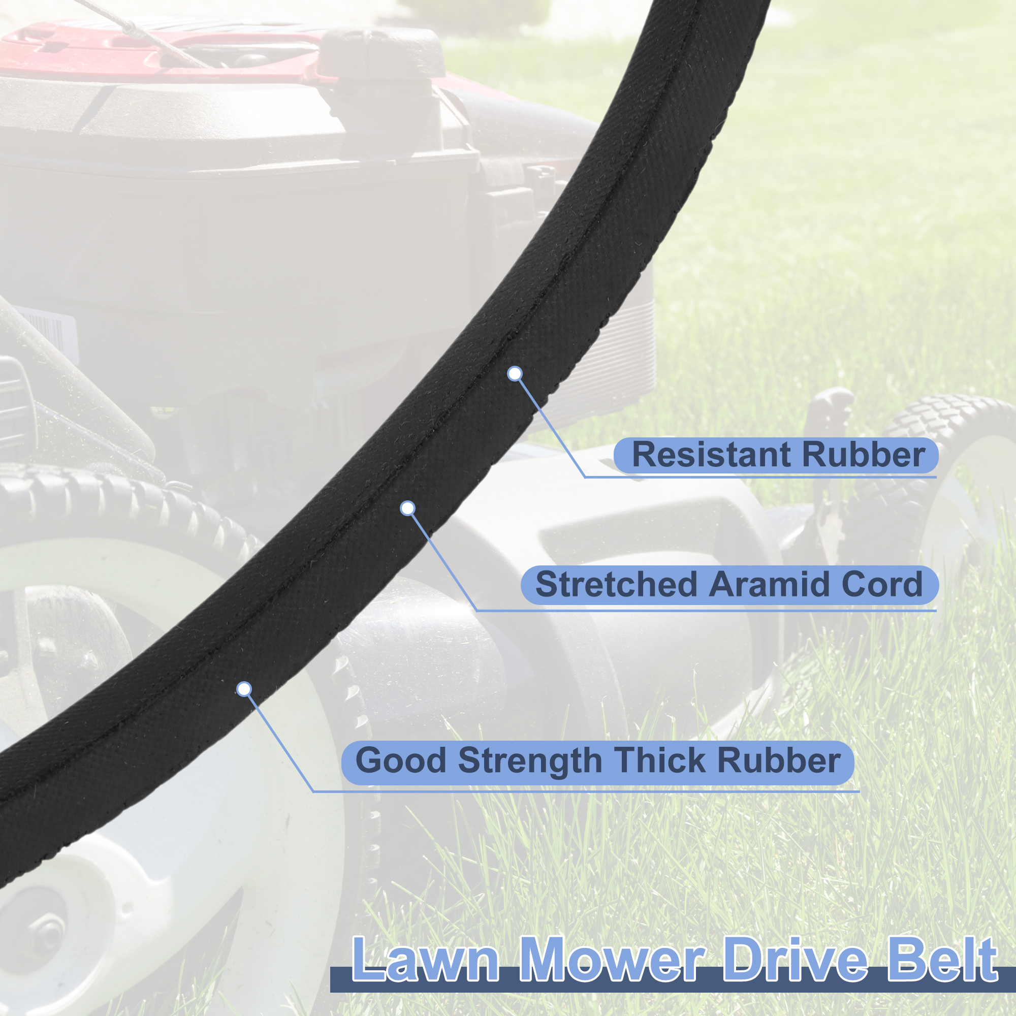 Unique Bargains No.M72031/M155343 Lawn Mower Deck Belt for MTD Models and More