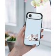 thumbnail image 5 of WIRESTER Shockproof Soft Rubber Cover Case for Apple iPhone 17 Air 6.6" 2025, French Bulldog Dog Lying Down Looking Up On Pale Aqua Background, 5 of 5
