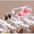 thumbnail image 3 of MasteelfCA 50pcs Mini Glass Bottles Jars with Cork Wish Note Craft Bottle (Clear), 3 of 8