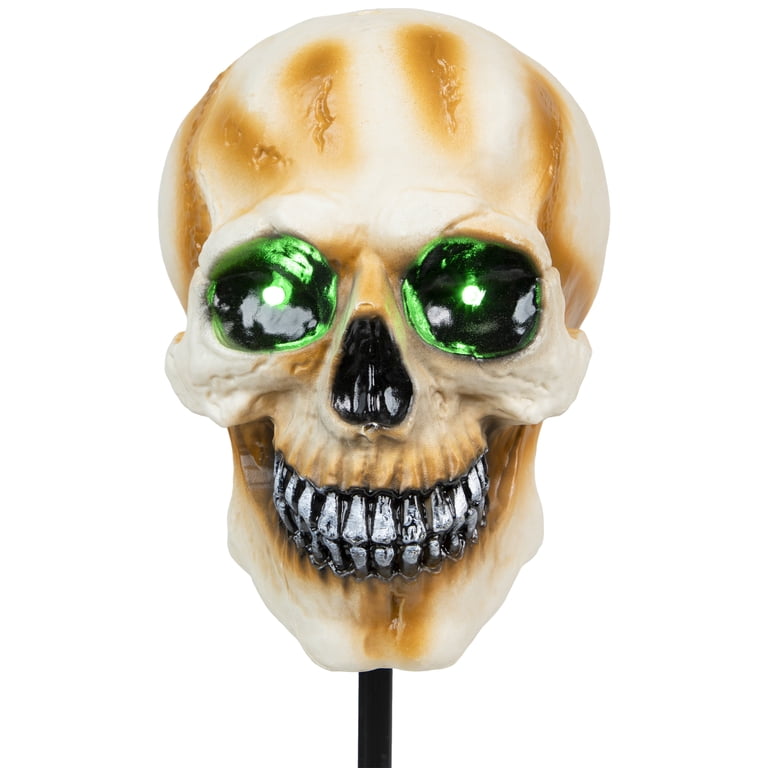 Free Shipping! Northlight Set of 3 Lighted Skeleton Head Pathway