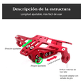 thumbnail image 4 of Soporte Placa Universal Para Moto Ajustable Con Luces Led Belug, Rojo, 4 of 5