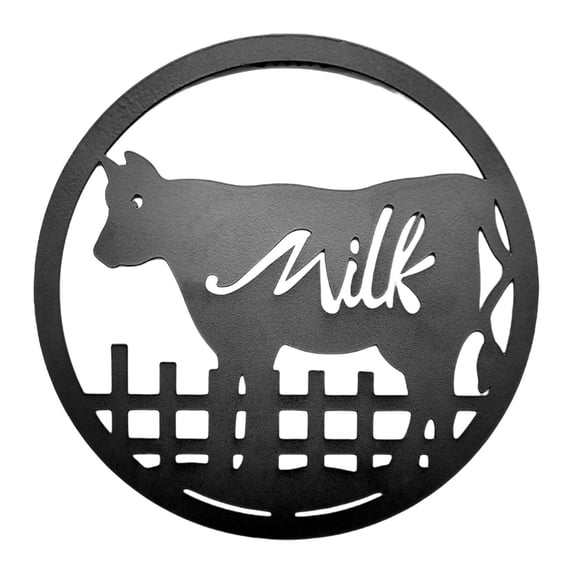 3D Metal Wall Art Hanging Silhouette Animal Ornament Artwork Office Farmhouse Decoration , Cow