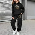 thumbnail image 2 of Piomll Girls Outfit Sets Hooded Tracksuit Leopard Print Cherry Design Pullover Joggers Athletic Clothes, 2 of 6