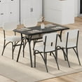 thumbnail image 3 of M optimized Dining Chairs, Boucle Dining Chairs Set of 2/4, Mid-Century Modern Upholstered Kitchen Dining Chairs with Arched Metal Legs for Kitchen Living Room, 3 of 6