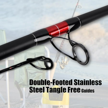 Surf Spinning Fishing Rod – 2-Piece Carbon Fiber Travel Fishing Rod (9-Feet & 11-Feet & 12-Feet & 15-Feet) for Striped Bass Red Drum Bluefish and False Albacore