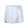 thumbnail image 4 of XUELUO Mens Shorts Summer Solid Color Athletic Elastic Waist Drawstring Casual Sports Beach Shorts Activewear,White,XXL, 4 of 8