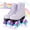 Light Purple + Flashing Wheel, variant on EONROACOO Roller Skates for Girls, Women Kid Teen Light up 4 Wheels Roller Skates (Youth 1)