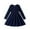 Navy, variant on REDARER Girls Long Sleeve Side Button Casual Dress, Elegant Fall Dress for Kids, Toddler & Little Girl Autumn Dresses,7-8 Years