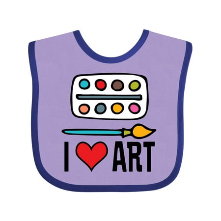 

Inktastic Painting I Love Art Gift Baby Boy or Baby Girl Bib