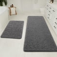 thumbnail image 1 of Juego de Alfombras para Baño LOCHAS 51x81 cm y 61x152 cm Gris Chenilla, 1 of 7