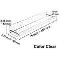 thumbnail image 2 of 2 Pack Acrylic Floating Shelves, 15 L x3.25inch W, Clear Bathroom Wall Shelf, Bookshelves, Display for Office, 2 of 8