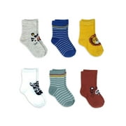 Wonder Nation Boys Critter Sock, 6-Pack, Sizes 6 Months - 5 T