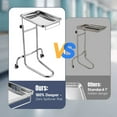thumbnail image 6 of Yescom Mobile Mayo Stand with 2 Pcs Trays Adjustable Height 31" -50" Stainless Steel Lockable Wheels Cart, 6 of 9