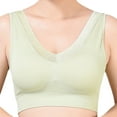 thumbnail image 4 of B91xZ Support Wireless Bra Women Stretch Full Coverage Comfort Bras,Green XXXL, 4 of 4