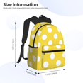 thumbnail image 2 of Balery Yellow And White Polka Dot Mochila para Mujeres y Hombres, Mochila Ligera Casual para Viajes, Mochila Clásica Básica para la Universidad, 2 of 6
