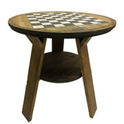 Chess Board Table Game Board Rustic Living Room Decor end Table Small Side Table