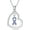 02-Blue Ribbon, variant on Sterling Silver Breast Cancer Awareness Necklace Survive Pink Ribbon Pendant Gifts for Women