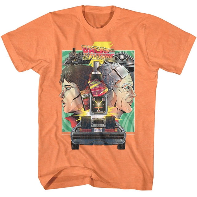 Back To The Future Poster Can'taloupe Heather Adult T-Shirt 2Xl