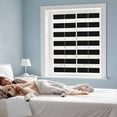 thumbnail image 3 of Black Striped Window Privacy Film, Modern Simple Monochrome Geometric White Static Cling UV Sun Blocking Heat Control Window Tint Day and Night, Non-Adhesive One Way Windows Privacy Cover 19.6x39.3, 3 of 7