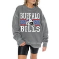 thumbnail image 2 of Women's-Gameday Couture Gray Buffalo Bills Vintage Wash Oversized Crewneck Fleece Pullover, 2 of 5